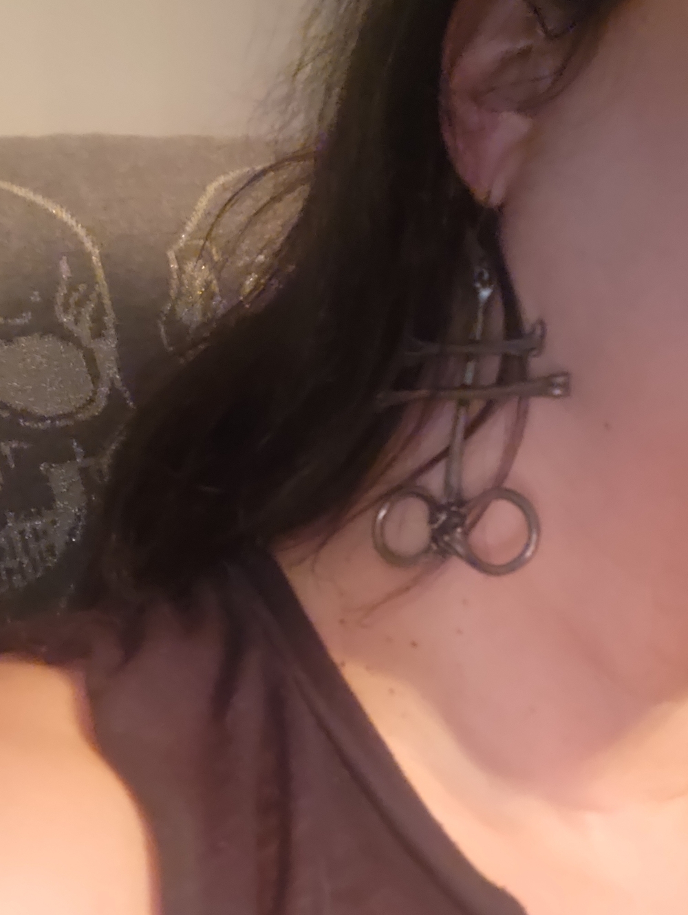 Martha Rotten Leviathan Cross earrings